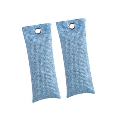 Imagem de RNXRZANK 2 Sacos Desodorizadores de Sapatos com Carvão Ativado, Absorventes de Umidade E Purificadores de Ar em Linho, Ideais para Luvas de Boxe E Equipamentos, Azul 50g