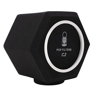 Imagem de Cosiki C2 Microfone Esponja Capa Pára-brisas de Redução de Ruído para Podcasters 5.3in para Gravação Em Casa