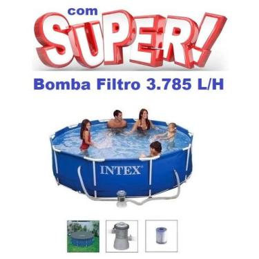 Imagem de Piscina Intex 4485 Litros Standard com Bomba Filtro 3785 LH 220v e Cap