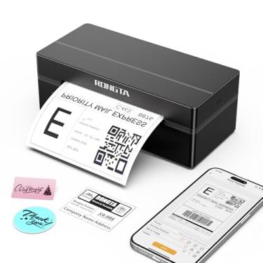 Imagem de Rongta Impressora térmica de etiquetas de envio Bluetooth, impressora de etiquetas sem fio 4x6 para envio de pacotes e pequenas empresas, compatível com Windows/Mac/Android/iOS, suporta USPS, UPS