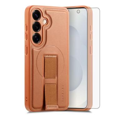 Imagem de Capa de celular para Samsung Galaxy S24 Plus/S25 Plus S24+ S25+ 5G com protetor de tela magnético, alça Wrise, suporte rígido de carregamento sem fio S24Plus 24S + S 24 24+ S25Plus 25S 25+ SM-S936U