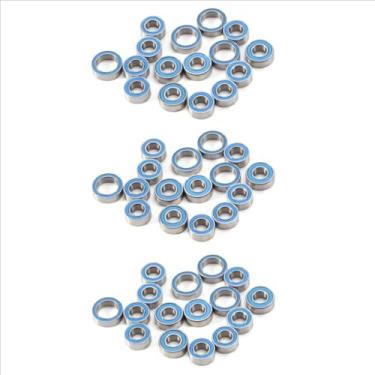 Imagem de Peças de carro RC compatíveis com Tamiya para TT02 TT02D 1/10 RC Car Upgrades Peças Acessórios 48pcs Kit de rolamento de esferas selado de borracha
