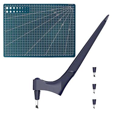 Imagem de Ferramentas de Corte Artesanal Canivete Papel com Ferramenta Artístico 360 Graus Bom Prático Aço Carbono Fácil Usar para Criação Modelos Scrapbooking Letreiro Vinil Casa Escritório Estúdio Oficina