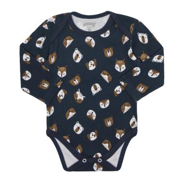 Imagem de Body Bebê Menino Manga Longa Algodão Ursinhos Alakazoo-Masculino