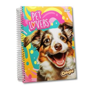 Imagem de Caderno Universitário 240 Folhas Espiral Capa Dura Capa Animal Pets Cute (Cachorro/Gato) – Espiral – Linha Escolar – Anotações, Escola, Faculdade e Escritório (Linha Premium). (Cachorro 1)