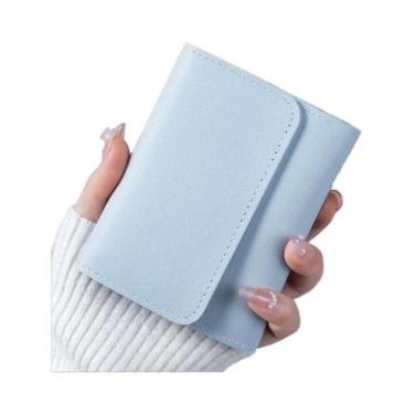 Imagem de Carteira Feminina Ultrafina Tripla Dobrável Multifuncional Com Porta-C