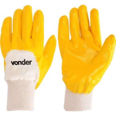 Imagem de Luva de Malha com Borracha Nitrílica, cor Amarela, Tamanho 9, MNV 9002