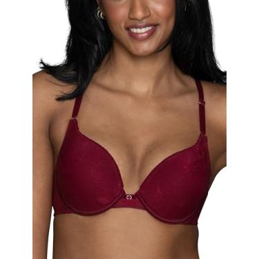 Imagem de Vanity Fair Sutiã push-up feminino Ego Boost (+1 tamanho de copo), Aro - Designer vermelho, 34B