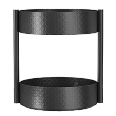 Imagem de porta-temperos organizador de especiarias rack de especiarias rack de temperos redondo rack de temperos de metal balcão de cozinha organizador de armazenamento banheiro frascos de temperos rack de