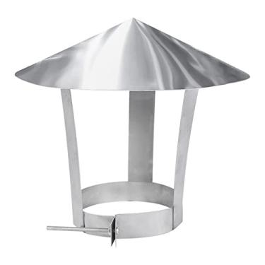 Imagem de Tampa de chaminé de cone, ferramenta prática, tampa de lareira, capa de chuva de ferro, capa de lareira externa, tampa de vento, lareira galvanizada, protetor de chuva, impermeável, tamanho