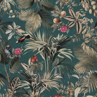 Imagem de Papel de Parede Botânica HF Folhagem Verde 81697