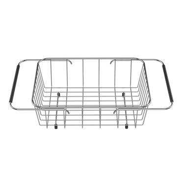 Imagem de Cesto Aramado Retangular Tramontina em Aço Inox com Alça Regulável para Cubas e Pias