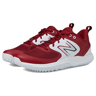 Imagem de New Balance Tênis de beisebol masculino Fresh Foam 3000 V6 Turf-Trainer, Team Crimson/Branco, 9.5