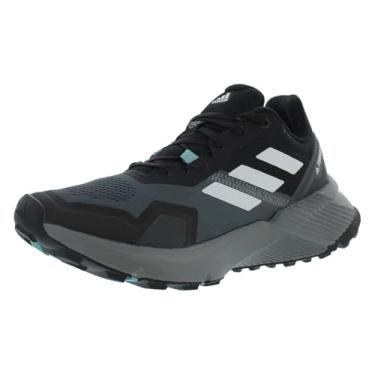 Imagem de adidas Tênis feminino Terrex Soulstride Rain.rdy Trail Running, preto/branco/menta-preto, 36