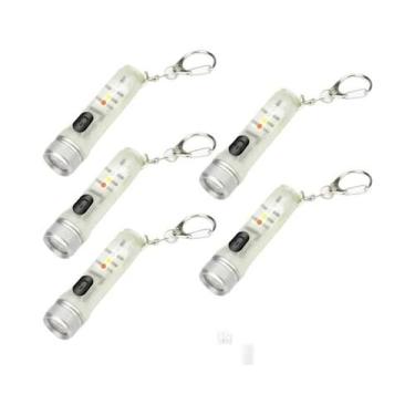 Imagem de Lanterna Mini LED Recarregável Com Chaveiro, Magnética, USB, Tocha De 