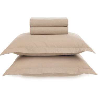 Imagem de Jogo de Cama Karsten Tom 200 Fios 4 Peças Queen Bege