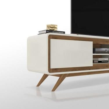 Imagem de Rack Channel 1.5 Off White/Nature - Potenza Móveis - Fabri Móveis