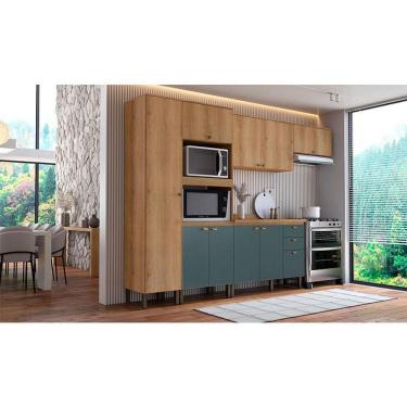 Imagem de Cozinha Modulada Finesse Ambiente Composição 23 Capuccino Azul - THB