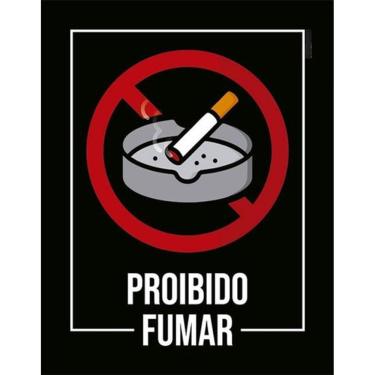 Imagem de Kit 3 Placas Desenho Proibido Fumar