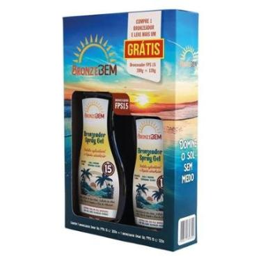 Imagem de Kit Bronzeador FPS 15 200g Bronzeador FPS 15 120g Bronze Bem-Unissex