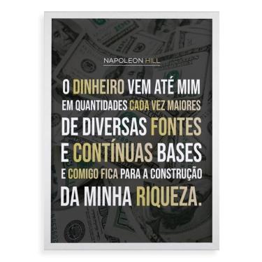 Imagem de Quadro Lei Da Atração - Napoleon Hill 24X18Cm