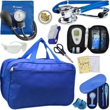 Imagem de Kit Enfermagem Cores Bolsa Top Premium + Medidor Glicose - Love Saude,