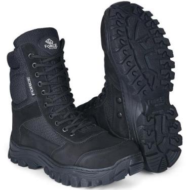 Imagem de Coturno Modelo Snyper Zíper Preto Conforto Prolongado Para Uso Profiss