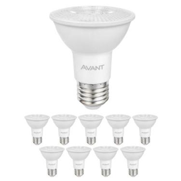 Imagem de 10Und Lâmpada Luz Amarela 2700k 7W LED PAR20 Bivolt Avant