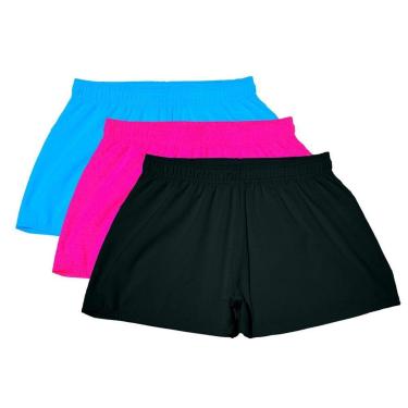 Imagem de Kit 3 Shorts Feminino Esportivo Treino Academia-Feminino