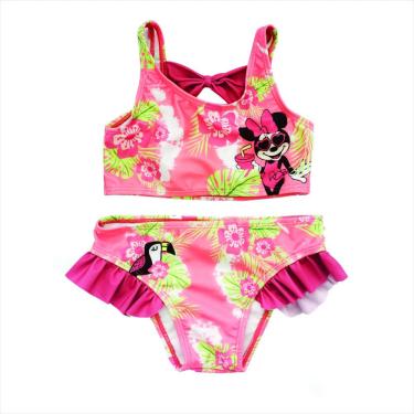Imagem de Biquini rosa minnie floral 3 anos basic +