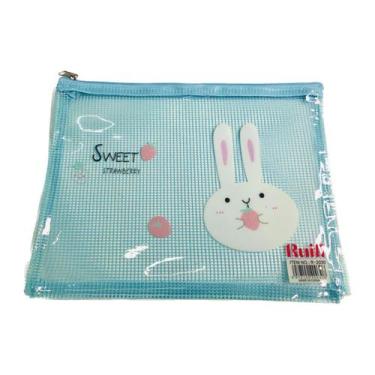 Imagem de Pasta Necessaire Com Ziper de Coelho P - Mega Maquiagem, Azul