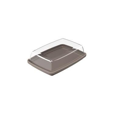 Imagem de Manteigueira Cozy Coza com cúpula transparente, Plástico, 16 x 10 x 4,5 cm - cor Warm G...
