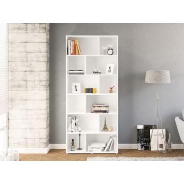 Imagem de Estante Livreiro Xangai com 12 Nichos-Branco - Espresso Móveis, Branco