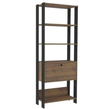 Imagem de Estante Match Organizadora Para Livros 3 Prateleiras Pinho / Preto - A