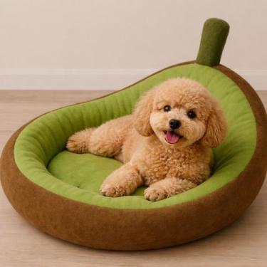 Imagem de Caminha Pet Redonda Formato Frutas Cama Redonda Para Cães e Gatos - Gi