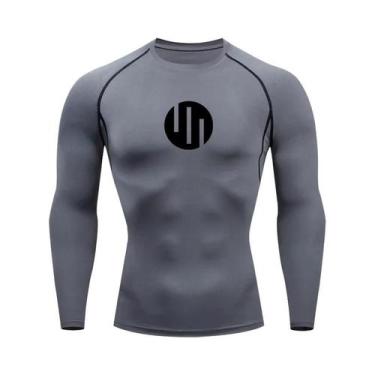 Imagem de Camisas De Compressão Gráficas De Manga Longa Para Homens, Secagem Ráp