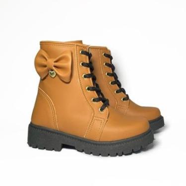 Imagem de Bota Tratorada Infantil Menina Caramelo Laço 20 Ao 34-Feminino
