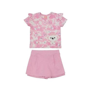 Imagem de Conjunto Curto Lilica Ripilica Blusa Short Saia Active Rosa-Feminino