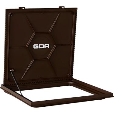 Imagem de Tampa Piscina Casa De Máquina 80x80 Cm Articulada Rebaixada Com Amortecedor e Grelha Invisível - GDA