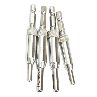 Imagem de 4pcs Centro Conjunto Dobradiça Auto Centralização Broca Tapper Núcleo Perfurador Ferramentas para Trabalhar Madeira para a Porta Do Armário de