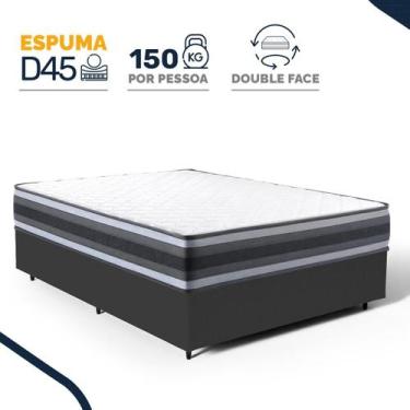 Imagem de Cama Box com Colchão de Espuma D45 Double Face Territory Hellen Casal 