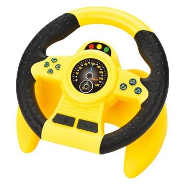 Imagem de Volante Infantil Musical Gira 360 Suporte Carro Sons Ventosa Original 