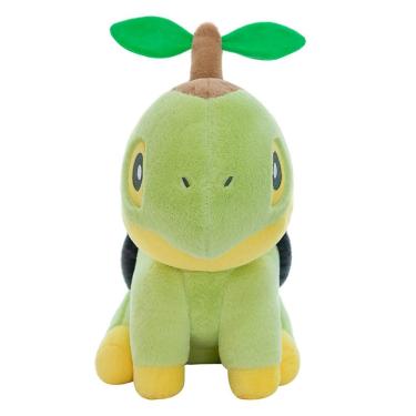 Imagem de Boneca macia Turtwig de 35 cm com folha de pelúcia para crianças e colecionadores