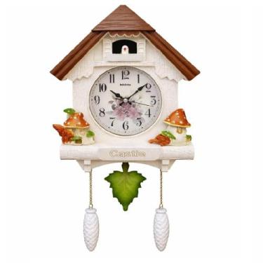 Imagem de Relogio parede cuco musical vintage pendulo quartzo decorativo estilo 