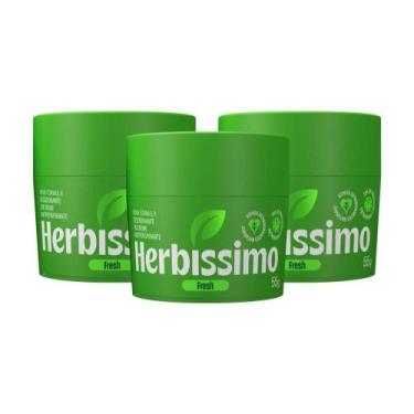 Imagem de Kit 3 Desodorante Em Creme Antitranspirante Herbíssimo Fresh 55g