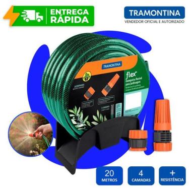 Imagem de Kit Mangueira Com Esguicho Suporte Reforçado 15, 20, 25 e 30 metros 4 