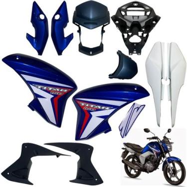 Imagem de Asa (aba) Tanque Cg Titan 150 Modelo 2014 / 2015 + Farol Completo Com 