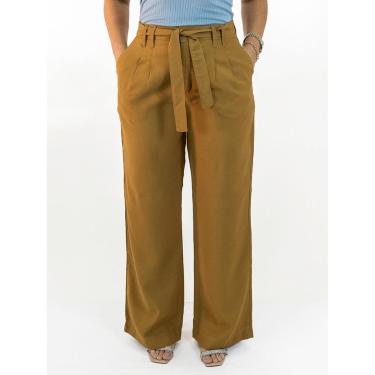 Imagem de Calça Feminina Pantalona Alfaiataria Viscose Amarração Alta Anticorpus-Feminino