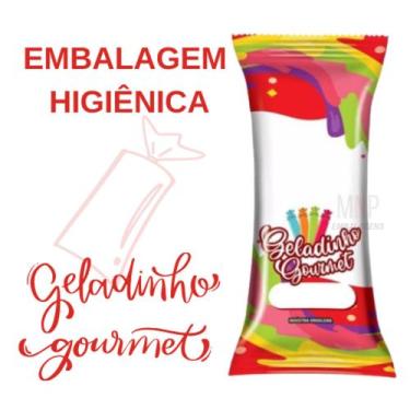 Imagem de Embalagem Higiênica Bopp Saquinho Para Geladinho Gourmet, Sacolé, Chup