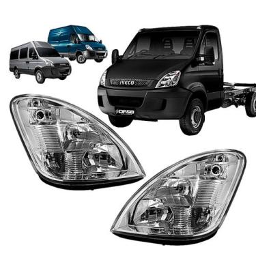 Imagem de Farol Dianteiro Elétrico com Auxiliar Iveco Daily 2008 a 2020 - Geral,